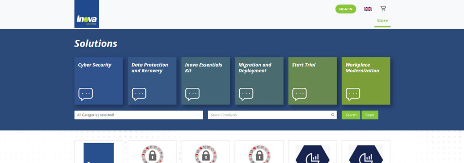 Purchase your Cloud solutions in the Inova Solutions Customer Portal